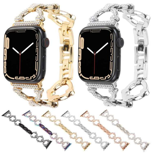 Metallketten-Diamant-Uhrenarmband, For Apple Watch Series 8&7 45mm, For Apple Watch Series 8&7 41mm