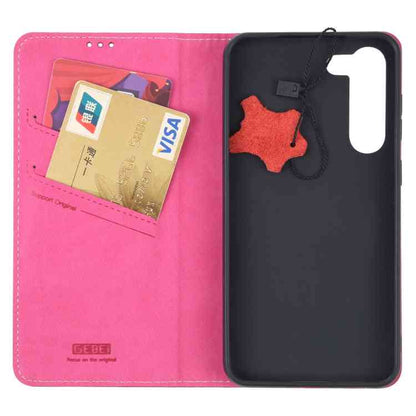 GEBEI Echtleder Handyhülle für Samsung Galaxy  Serie S23