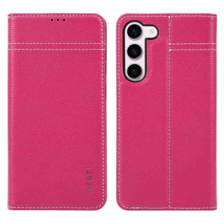 GEBEI Echtleder Handyhülle für Samsung Galaxy  Serie S23