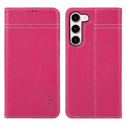 GEBEI Echtleder Handyhülle für Samsung Galaxy  Serie S23