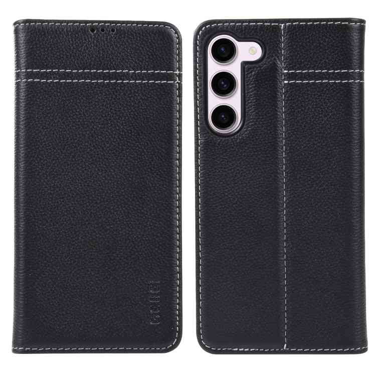 GEBEI Echtleder Handyhülle für Samsung Galaxy  Serie S23