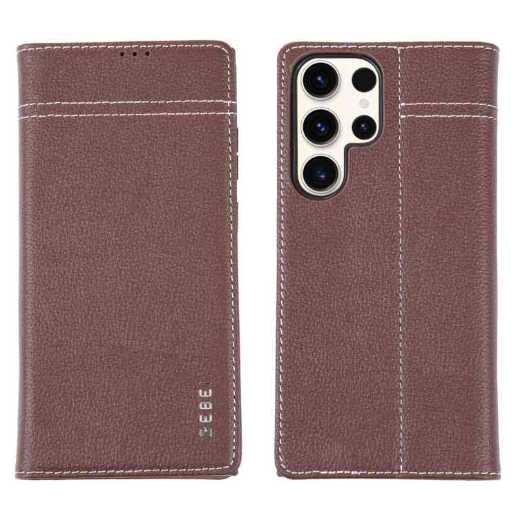 GEBEI Echtleder Handyhülle für Samsung Galaxy  Serie S23