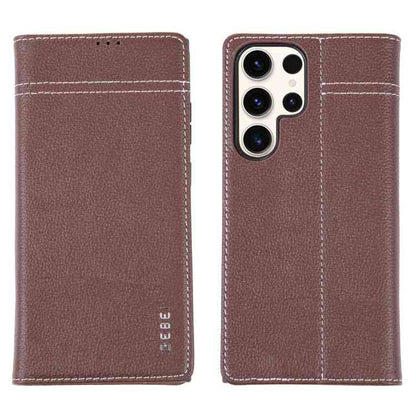 GEBEI Echtleder Handyhülle für Samsung Galaxy  Serie S23