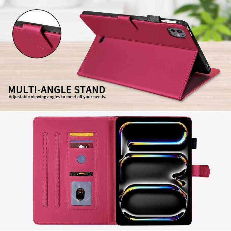 Rhombus Lattice Lederhülle für Smart Tablet, For iPad Pro 13 2024, For iPad Pro 11 2024, For iPad Pro 12.9 2022 / 2021 / 2020, For iPad Pro 11 2022 / 2021 / 2020