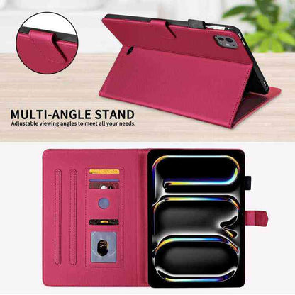 Rhombus Lattice Lederhülle für Smart Tablet, For iPad Pro 13 2024, For iPad Pro 11 2024, For iPad Pro 12.9 2022 / 2021 / 2020, For iPad Pro 11 2022 / 2021 / 2020