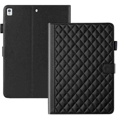 Rhombus Lattice Lederhülle für Smart Tablet, For iPad 10th Gen 10.9 2022, For iPad 10.2 2021 / 2020 / 10.5, For iPad mini 5 / mini 4 / mini 3, For iPad Air / Air 2 / 9.7 2017 / 2018