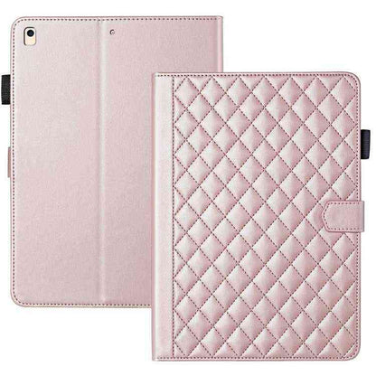 Rhombus Lattice Lederhülle für Smart Tablet, For iPad 10th Gen 10.9 2022, For iPad 10.2 2021 / 2020 / 10.5, For iPad mini 5 / mini 4 / mini 3, For iPad Air / Air 2 / 9.7 2017 / 2018