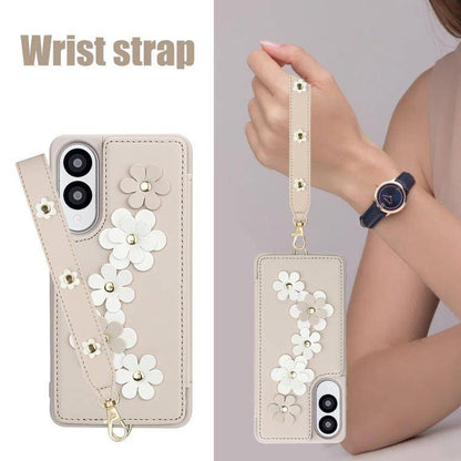 Crossbody-Handyhülle aus Leder mit Blumenmuster, For Samsung Galaxy S25 Edge 5G, For Samsung Galaxy S25+ 5G, For Samsung Galaxy S25 Ultra 5G, For Samsung Galaxy S24 Ultra 5G