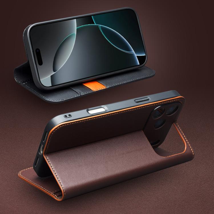 QIALINO Handyhülle aus Echtleder für Apple Serie 17 iPhone