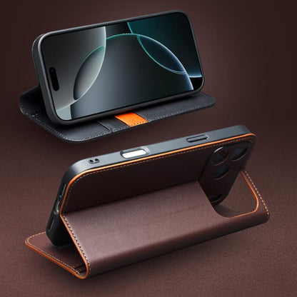 QIALINO Handyhülle aus Echtleder für Apple Serie 17 iPhone