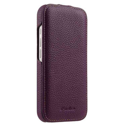 melkco Litschi Textur Vertikale magnetische Flip-Handyhülle aus echtem Leder, For iPhone 17, For iPhone Air