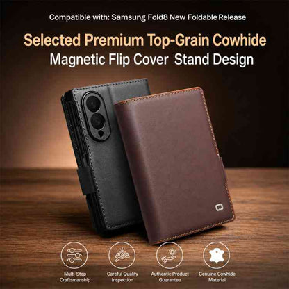 QIALINO Echtleder Handyhülle für Samsung Galaxy Serie Z Fold8 | Serie Z Flip8