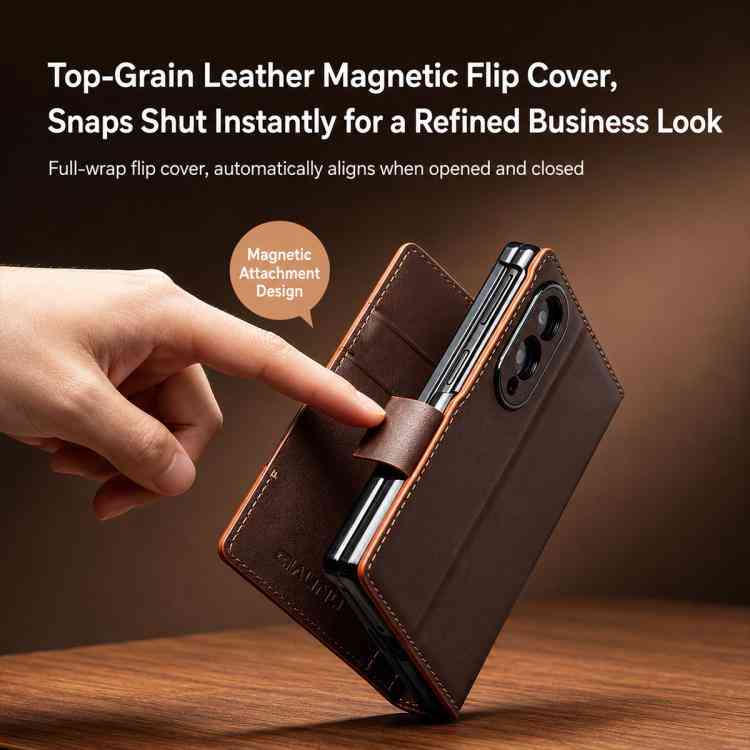 QIALINO Echtleder Handyhülle für Samsung Galaxy Serie Z Fold8 | Serie Z Flip8