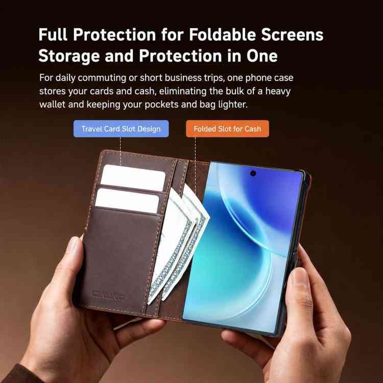 QIALINO Echtleder Handyhülle für Samsung Galaxy Serie Z Fold8 | Serie Z Flip8